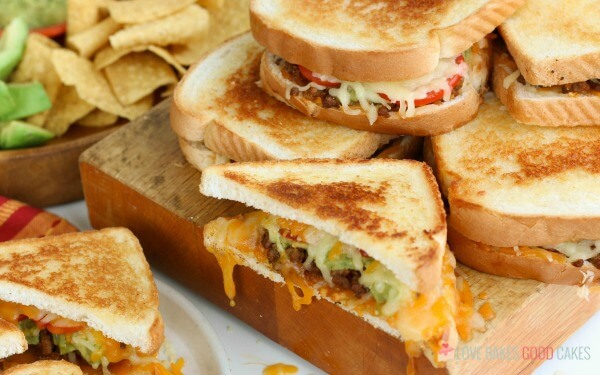 taco stuffed grilled cheese sandwich