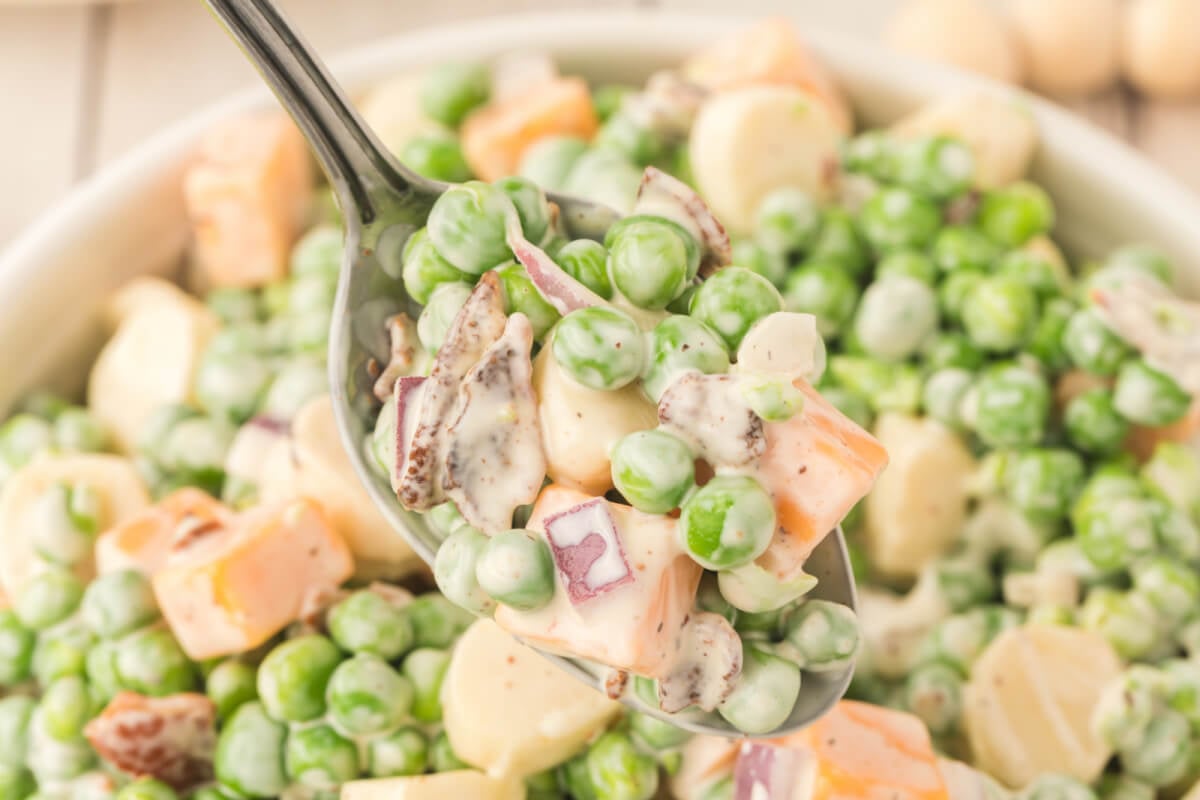 Creamy Pea Salad - Love Bakes Good Cakes