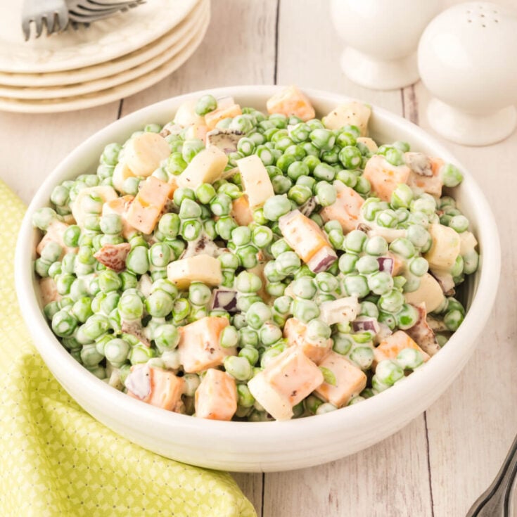 Creamy Pea Salad - Love Bakes Good Cakes