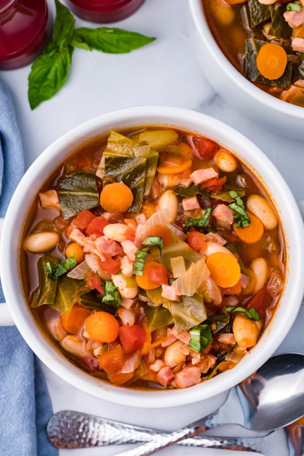 Ham Bean Cabbage Soup - Love Bakes Good Cakes