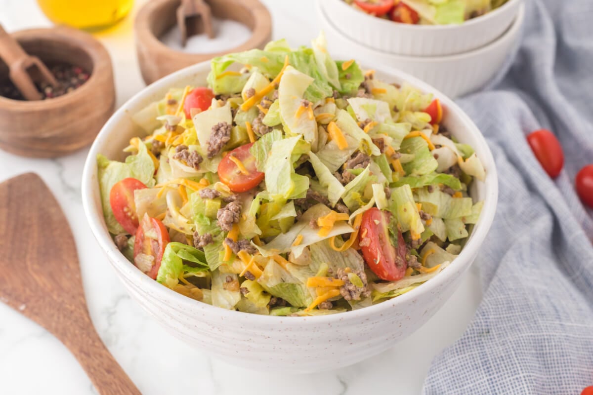 Big Mac Salad - Love Bakes Good Cakes