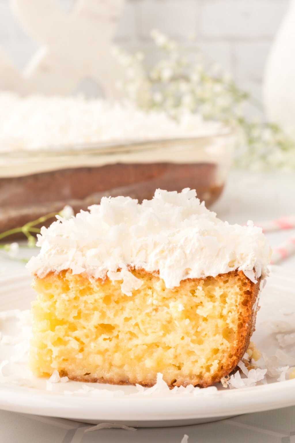 Coconut Cream Poke Cake - Love Bakes Good Cakes