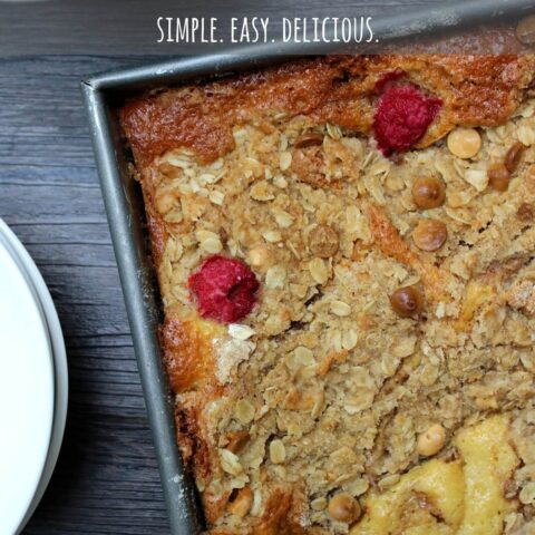 White Chocolate Raspberry Crumb Cake - Love Bakes Good Cakes