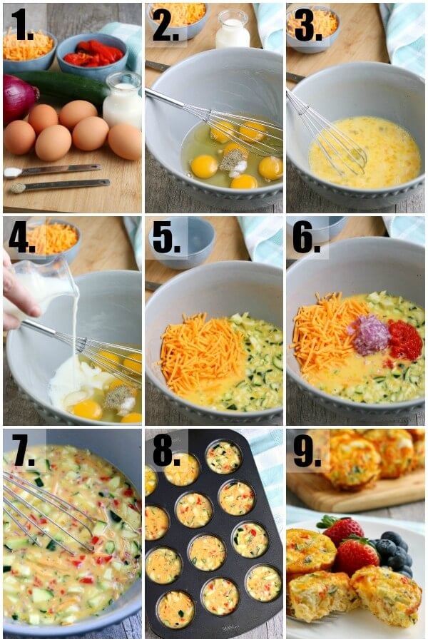 step by step pics how to make omelet cups