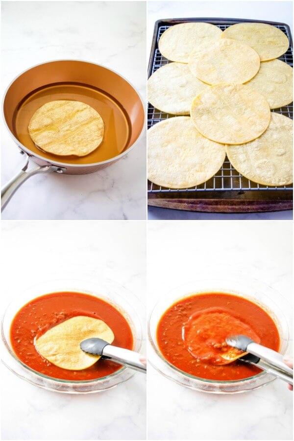 preparing the tortillas