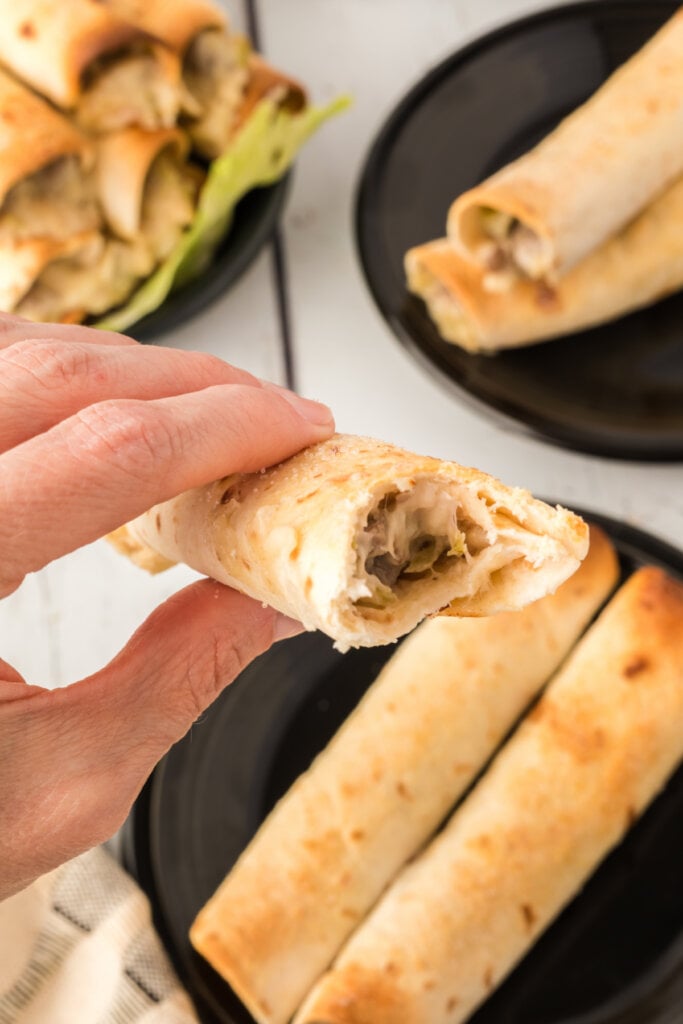 Philly Cheesesteak Taquitos - Love Bakes Good Cakes