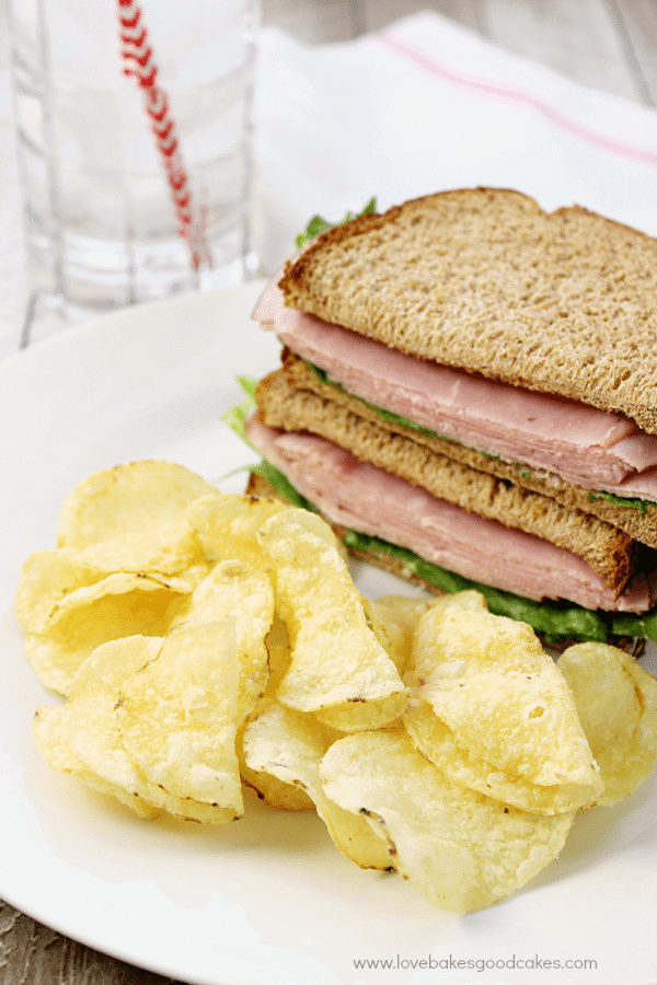 Cape Cod® Potato Chips on a plate with a sandwich.