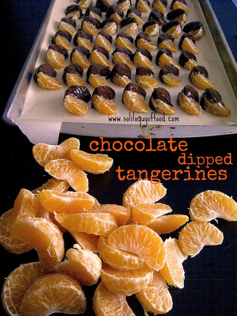 Chocolate Dipped Tangerines.