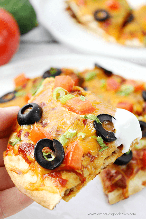 mexican pizza with sour cream