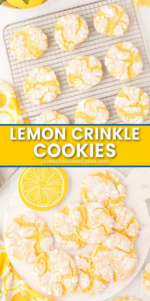 Lemon Crinkle Cookies - Love Bakes Good Cakes