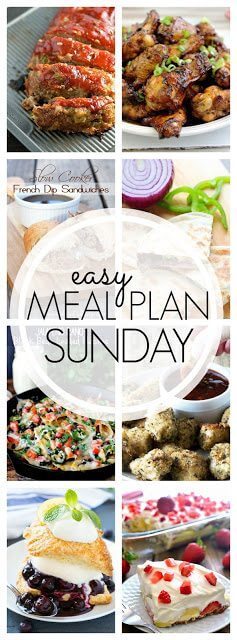 Easy Meal Plan Sunday collage.