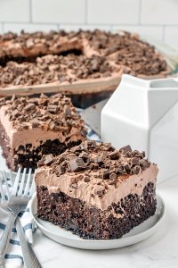 Death By Chocolate Poke Cake - Love Bakes Good Cakes