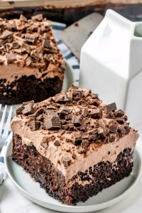 Death By Chocolate Poke Cake - Love Bakes Good Cakes