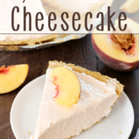 No-Bake Peach Cheesecake - Love Bakes Good Cakes