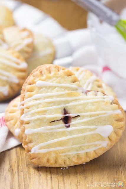   Nutella Hand Pies close up. valentine's day food ideas