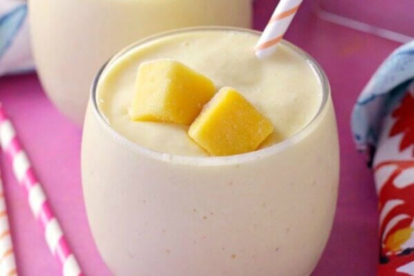 Sunshine Smoothie with Banana and Mango - Love Bakes Good Cakes