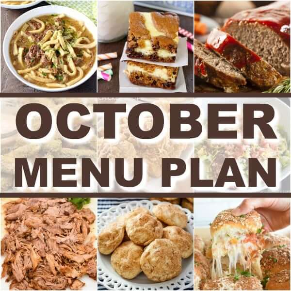 October Menu Plan - Love Bakes Good Cakes