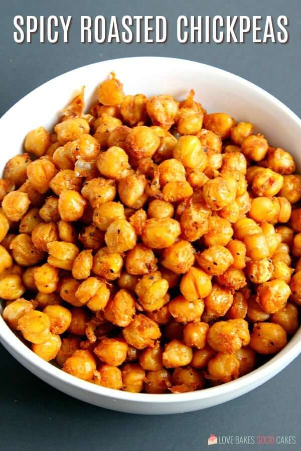 Spicy Roasted Chickpeas - Love Bakes Good Cakes