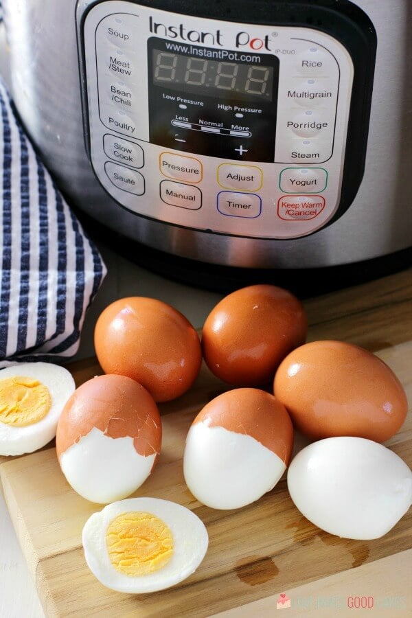 perfect hard-boiled eggs cooked in an Instant Pot