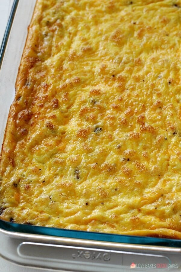 baked casserole in pan - Low Carb Baked Omelet