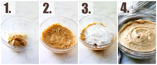 step by step how to make peanut butter frosting