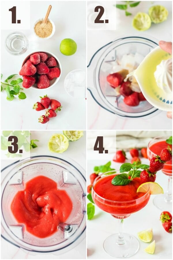 step by step how to make strawberry daiquiri