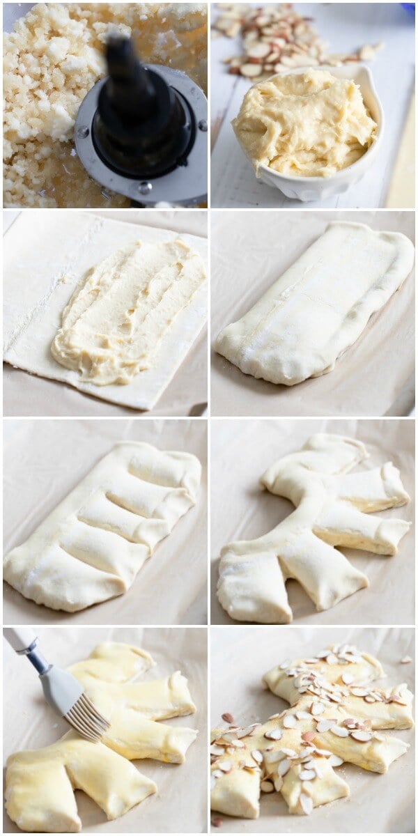 how to make almond bear claw step by step