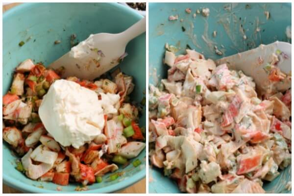 how to make crab salad step by step