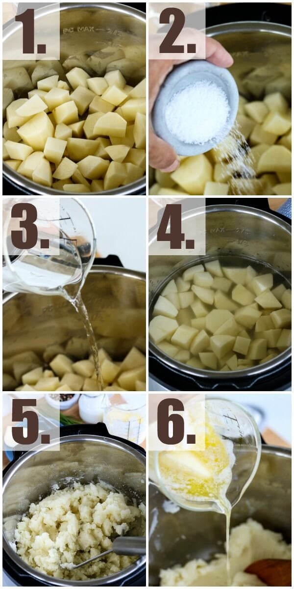 step by step how to make instant pot mashed potatoes