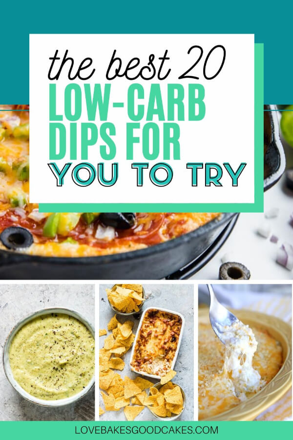 collage of 20 low-carb dips