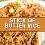 stick of butter rice pin collage