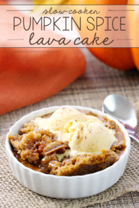 Slow Cooker Pumpkin Spice Lava Cake - Love Bakes Good Cakes