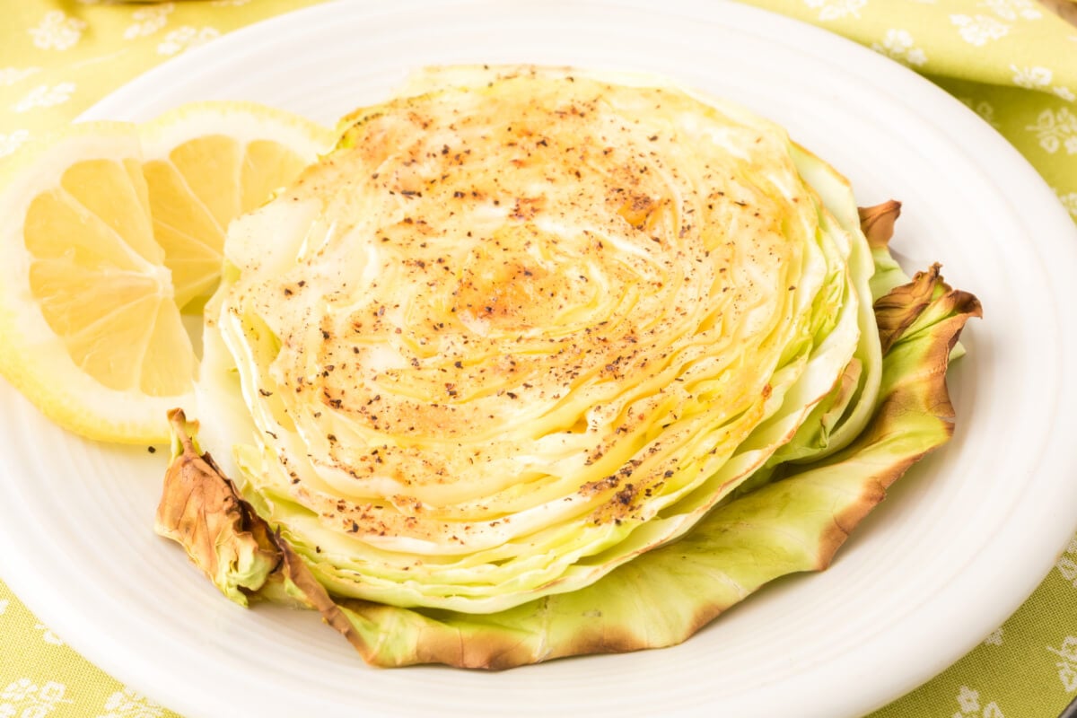 garlic roasted cabbage wedges