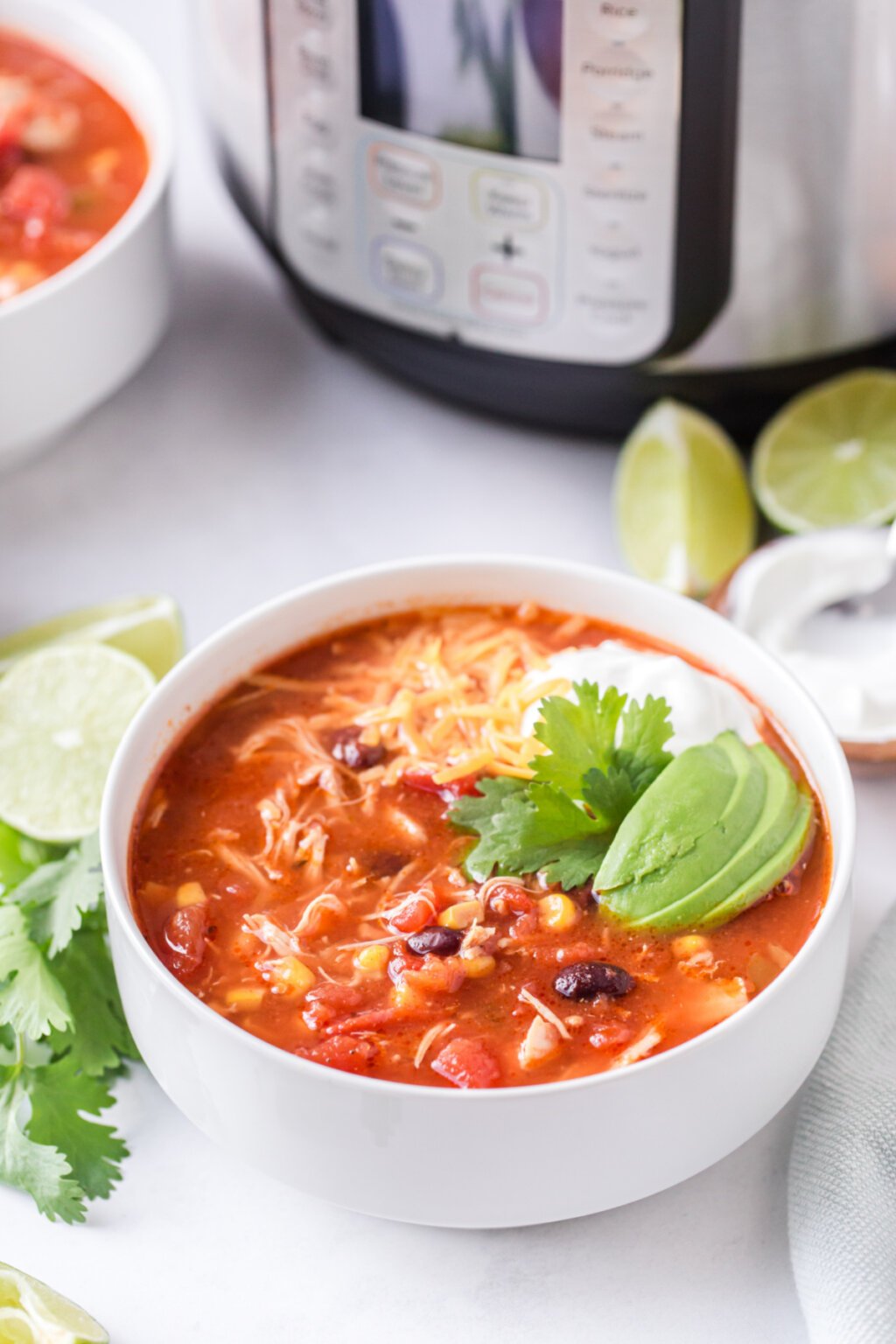 Instant Pot Enchilada Soup - Love Bakes Good Cakes