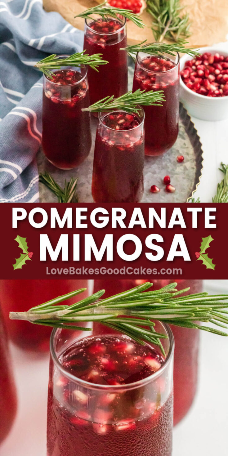 Pomegranate Mimosa - Love Bakes Good Cakes