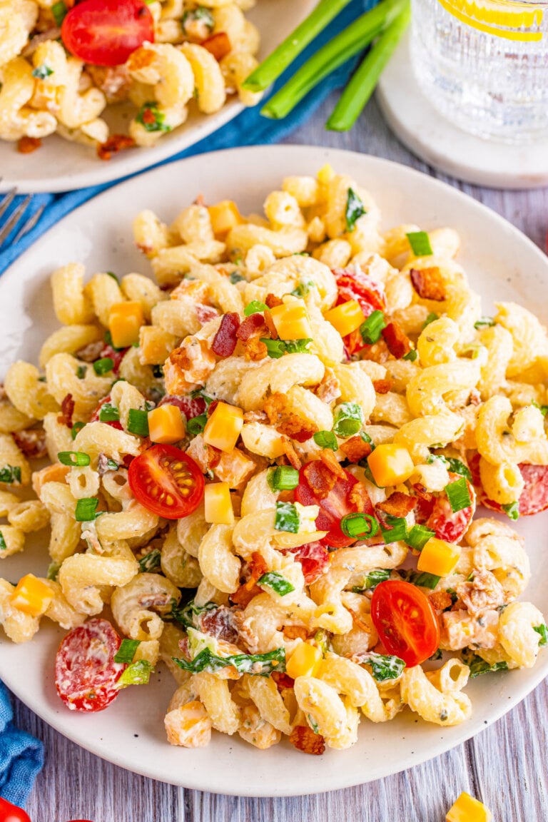 Ranch BLT Pasta Salad - Love Bakes Good Cakes