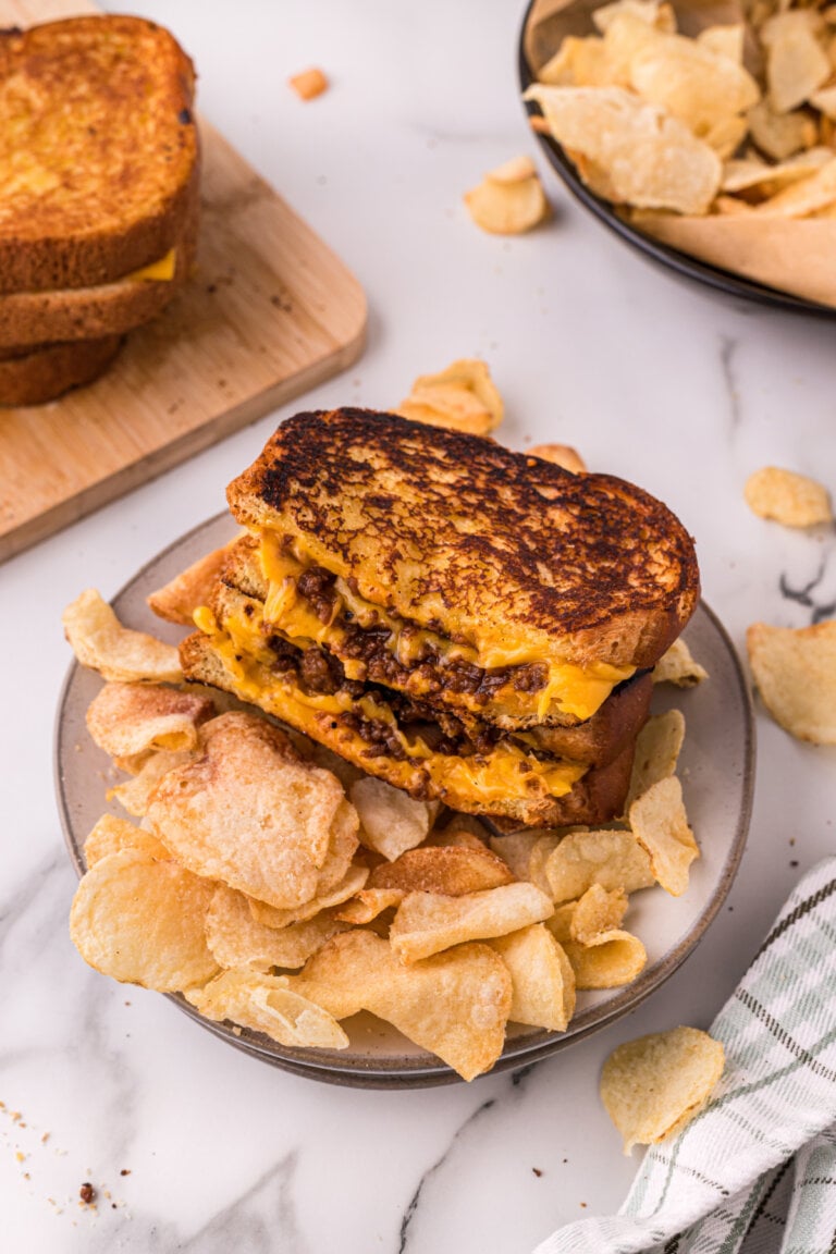 Sloppy Joe Grilled Cheese - Love Bakes Good Cakes