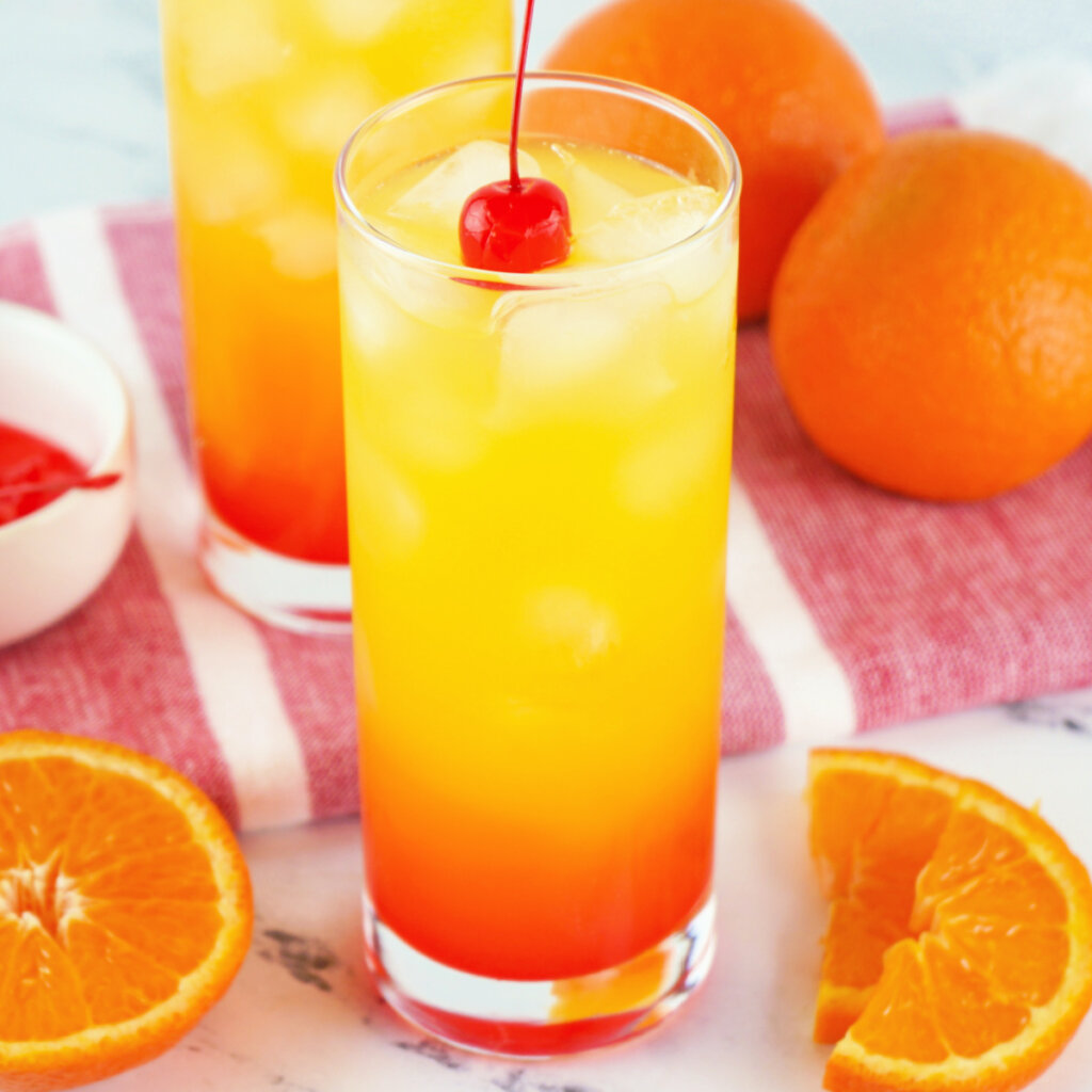 Tequila Sunrise Cocktail - Love Bakes Good Cakes