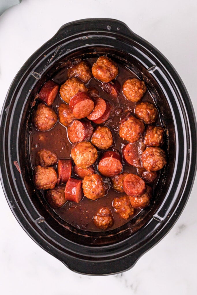 Cranberry Chipotle Meatballs & Sausage - Love Bakes Good Cakes
