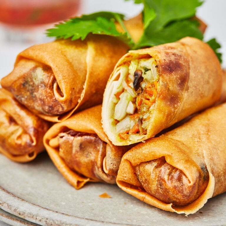 Air Fryer Vegetable Spring Rolls - Love Bakes Good Cakes