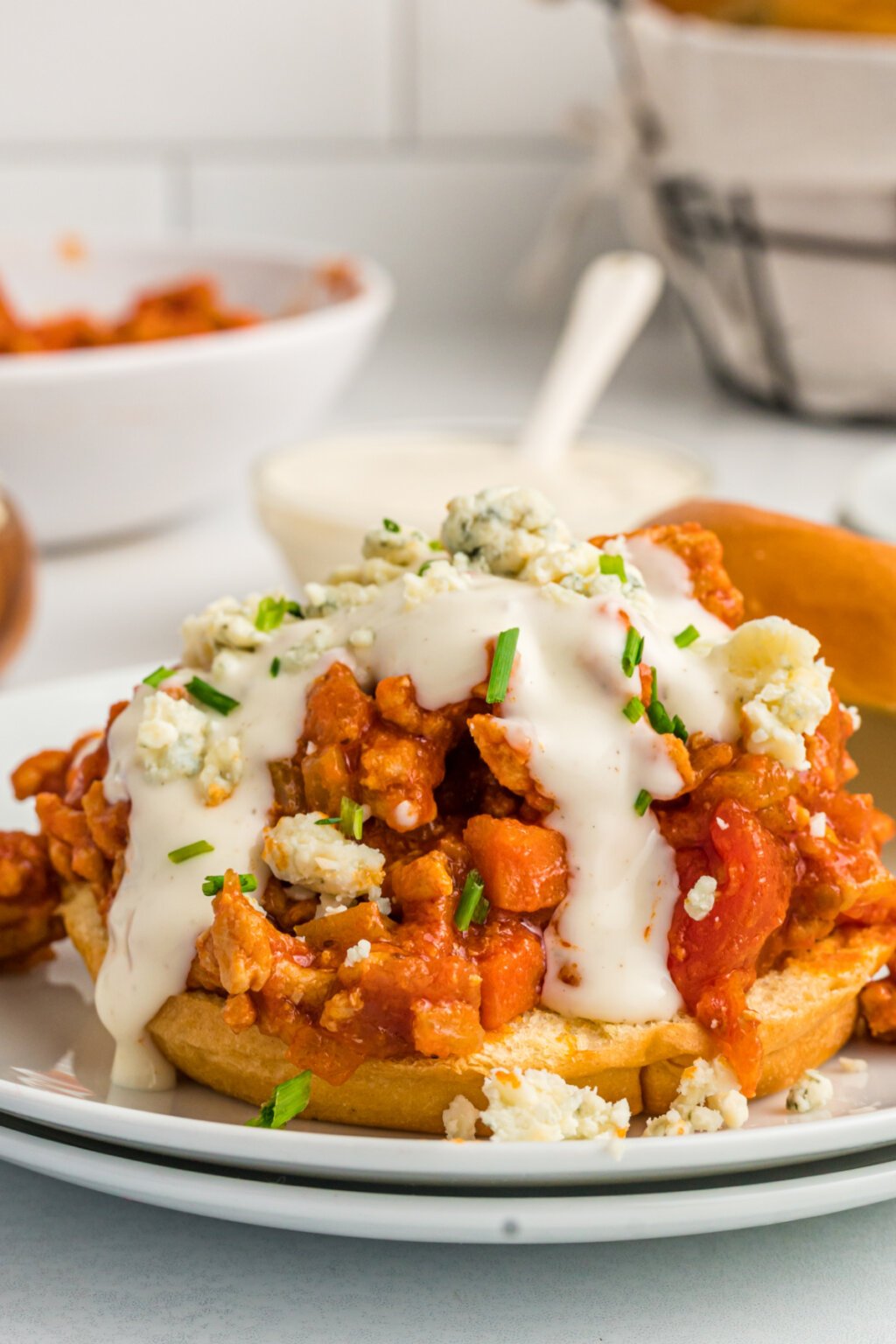 Buffalo Chicken Sloppy Joes Love Bakes Good Cakes