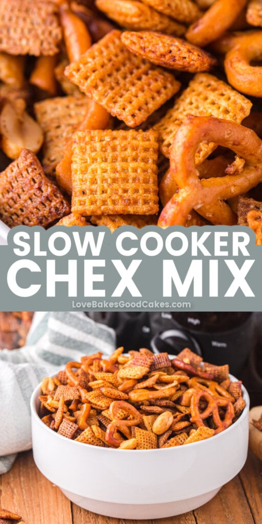 Slow Cooker Chex Mix - Love Bakes Good Cakes