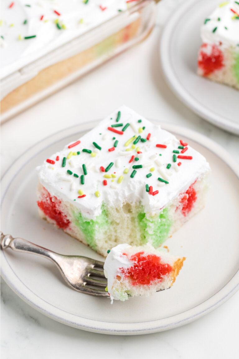 Christmas Poke Cake - Love Bakes Good Cakes