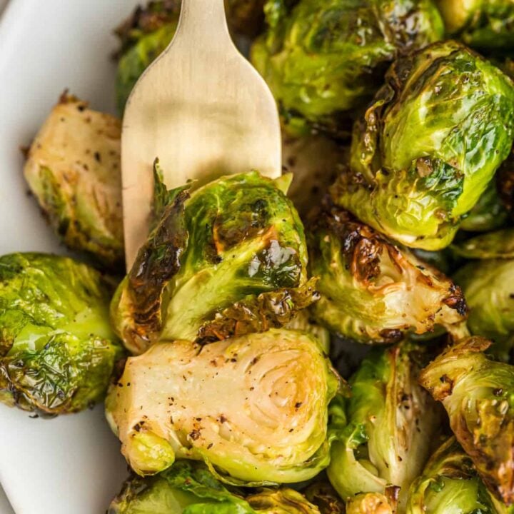 Air Fryer Brussels Sprouts - Love Bakes Good Cakes