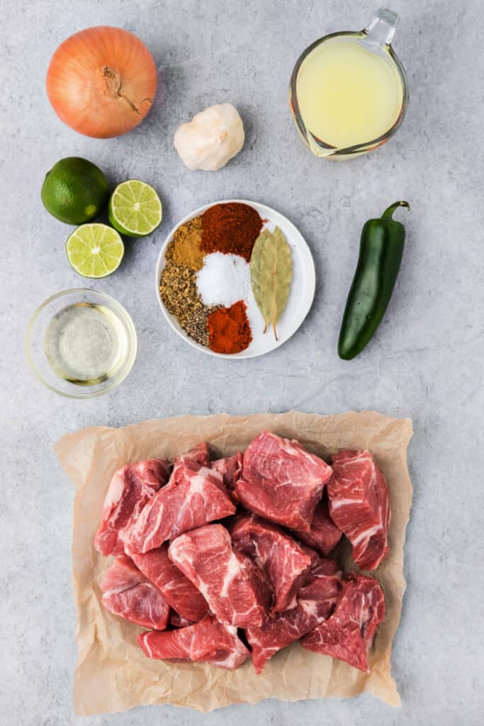 ingredients to make carnitas