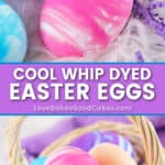 cool whip dyed easter eggs pin collage